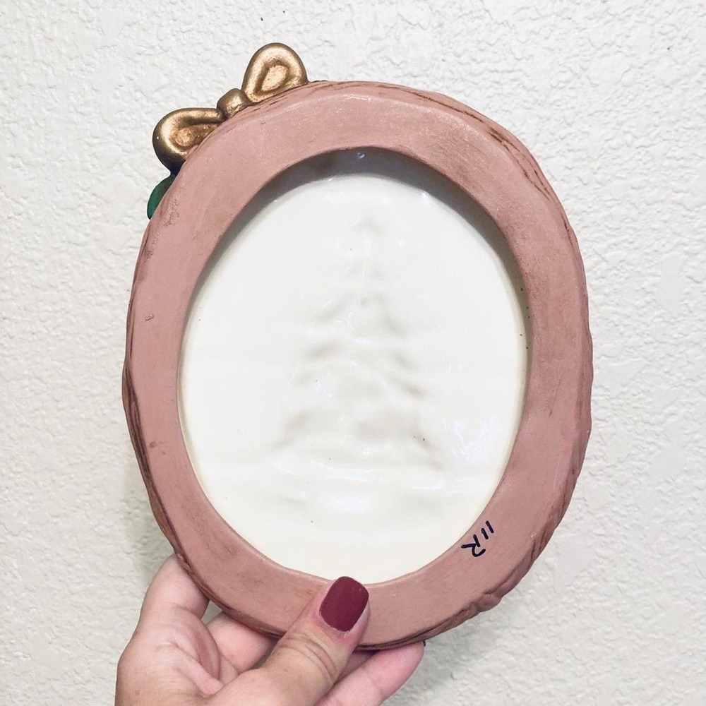 Vintage christmas ceramic Christmas tree wall hanging plaque - Picture 8 of 8